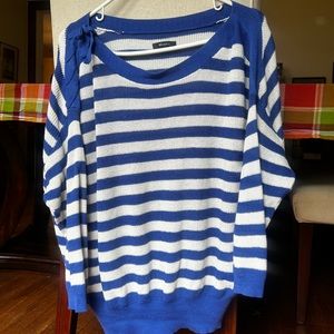 Blue and white stripe sweater